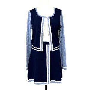 🆕 FRESHMAN 1996 Ribbed Knit Cardigan Sweater and Mini Skirt Set